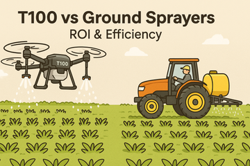 T100 vs Ground Sprayers: ROI & Efficiency