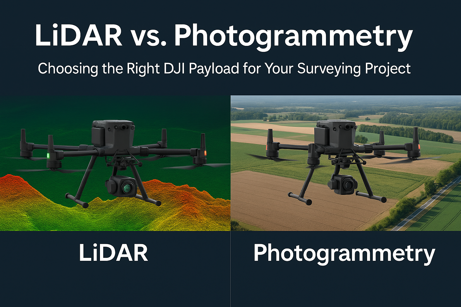 LiDAR vs. Photogrammetry: Choosing the Right DJI Payload for Your Surveying Project