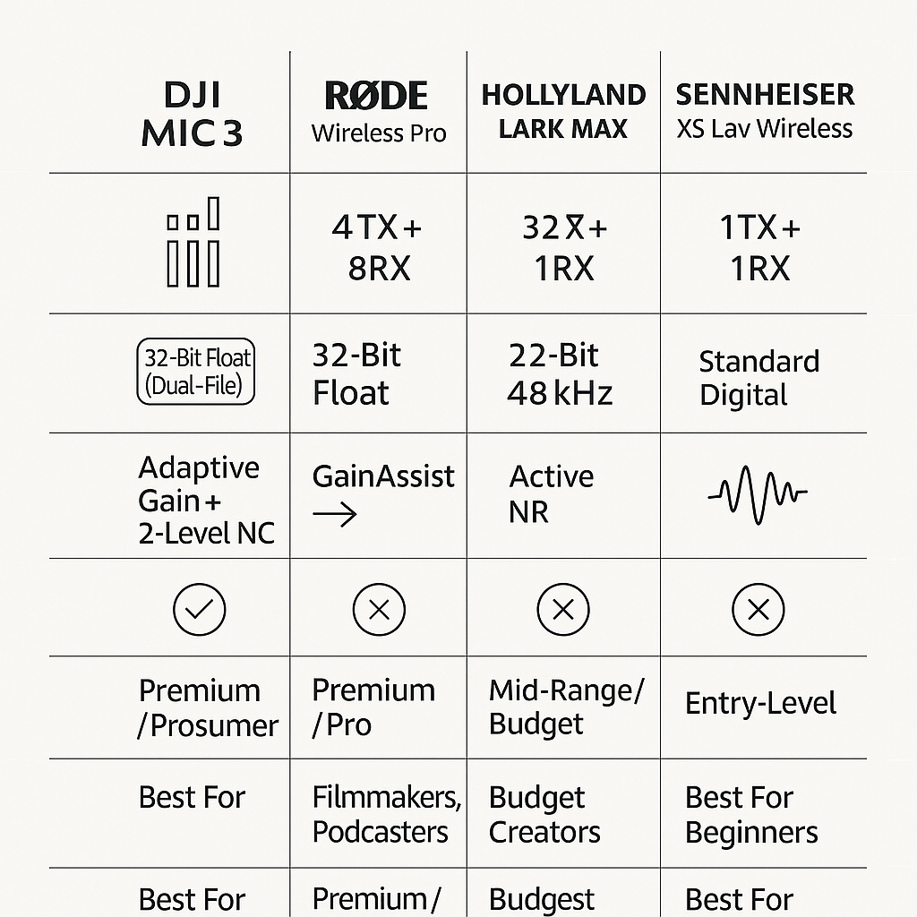 🎤 DJI Mic 3 vs the Competition: How Does It Stack Up Against RØDE, Hollyland, and Sennheiser?