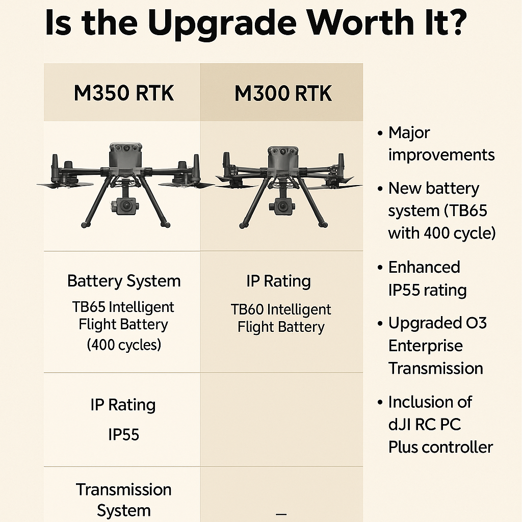 M350 RTK vs. M300 RTK: Is the Upgrade Worth It? A Head-to-Head Comparison