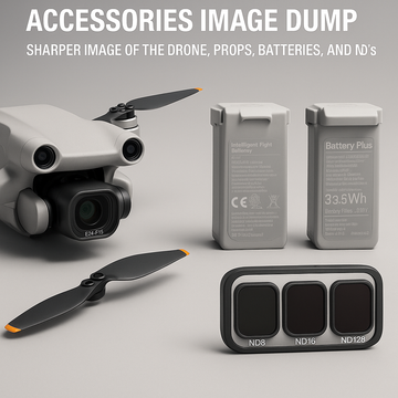 DJI Mini 5 Pro Leaks Show First Accessories: Propellers, Batteries, and ND Filters
