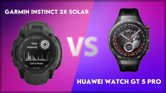 Huawei Watch GT6 Pro vs Garmin Instinct 2X Solar: Which Outdoor Watch Lasts Longer? ☀️