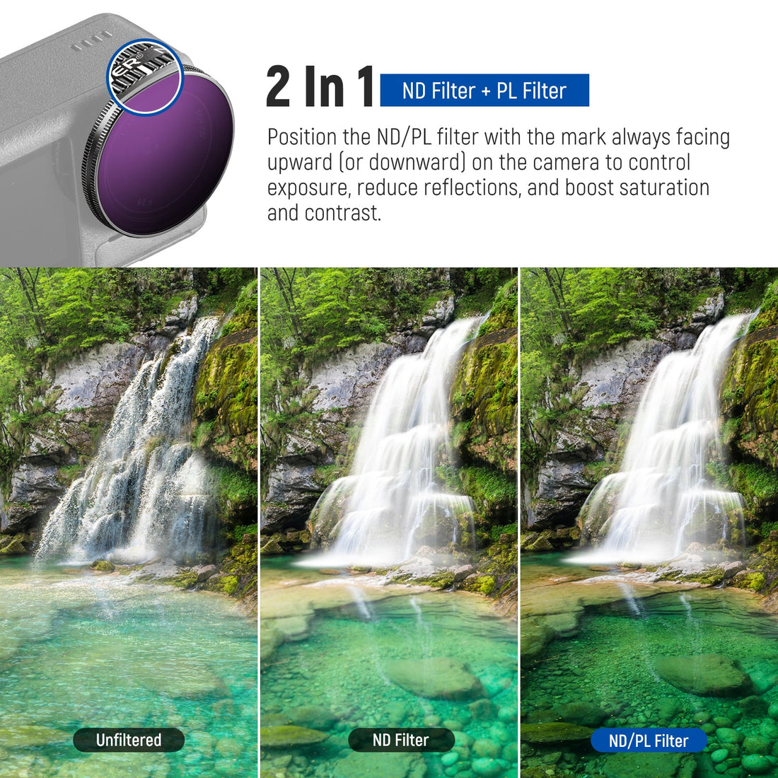 Ensemble de filtres ND et CPL ND/PL pour Action 3/4/5 Pro