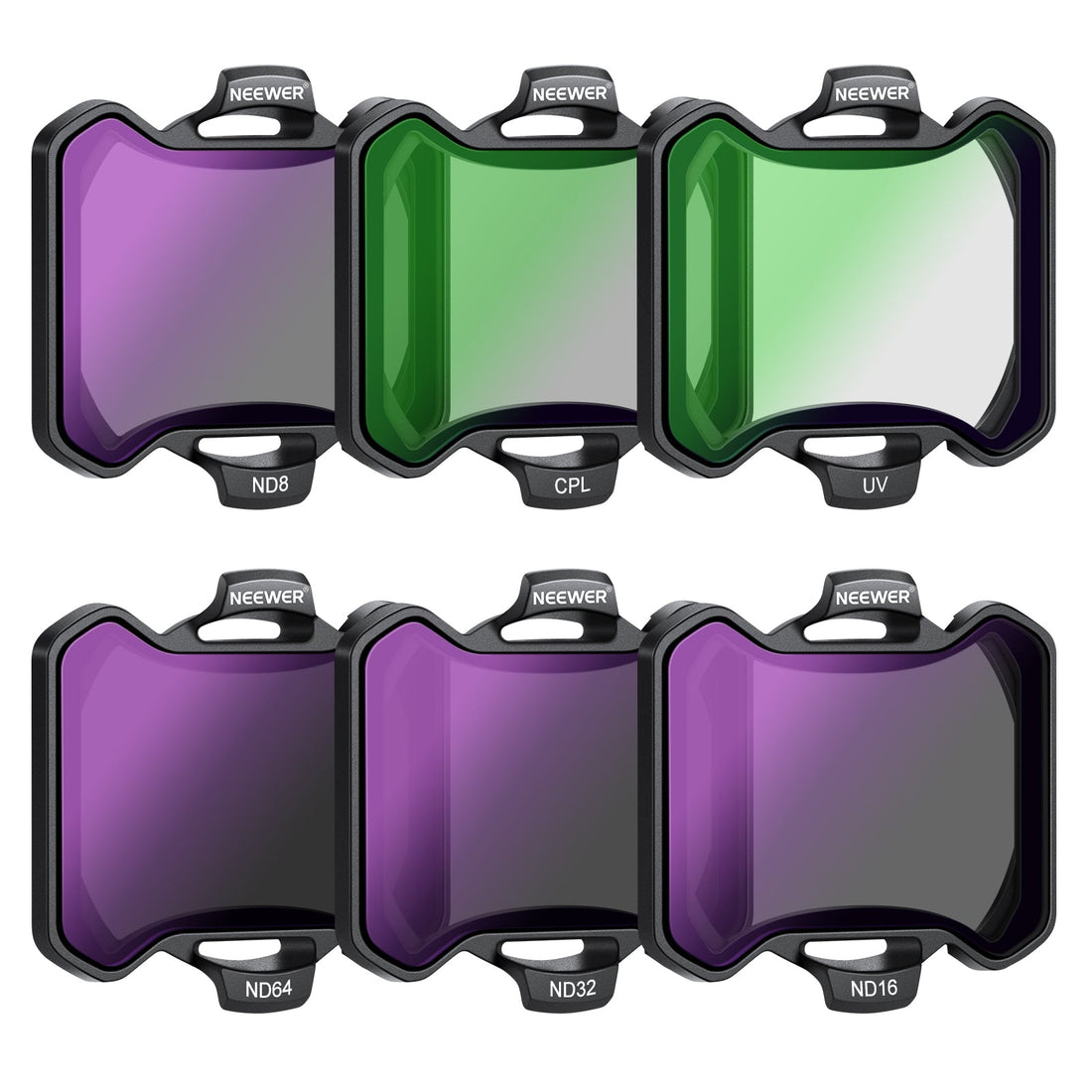 Lot de 6 filtres ND, UV et CPL à clipser pour DJI Avata 2
