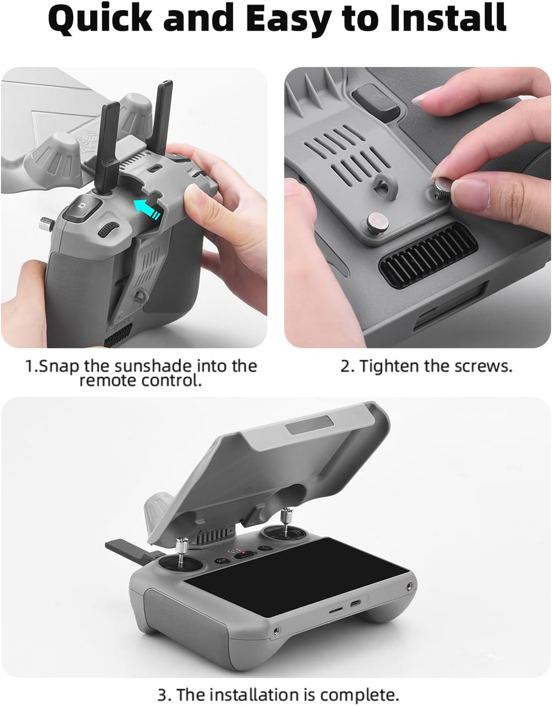 Pare-soleil pour DJI RC 2 – Protection d'écran et de joystick 