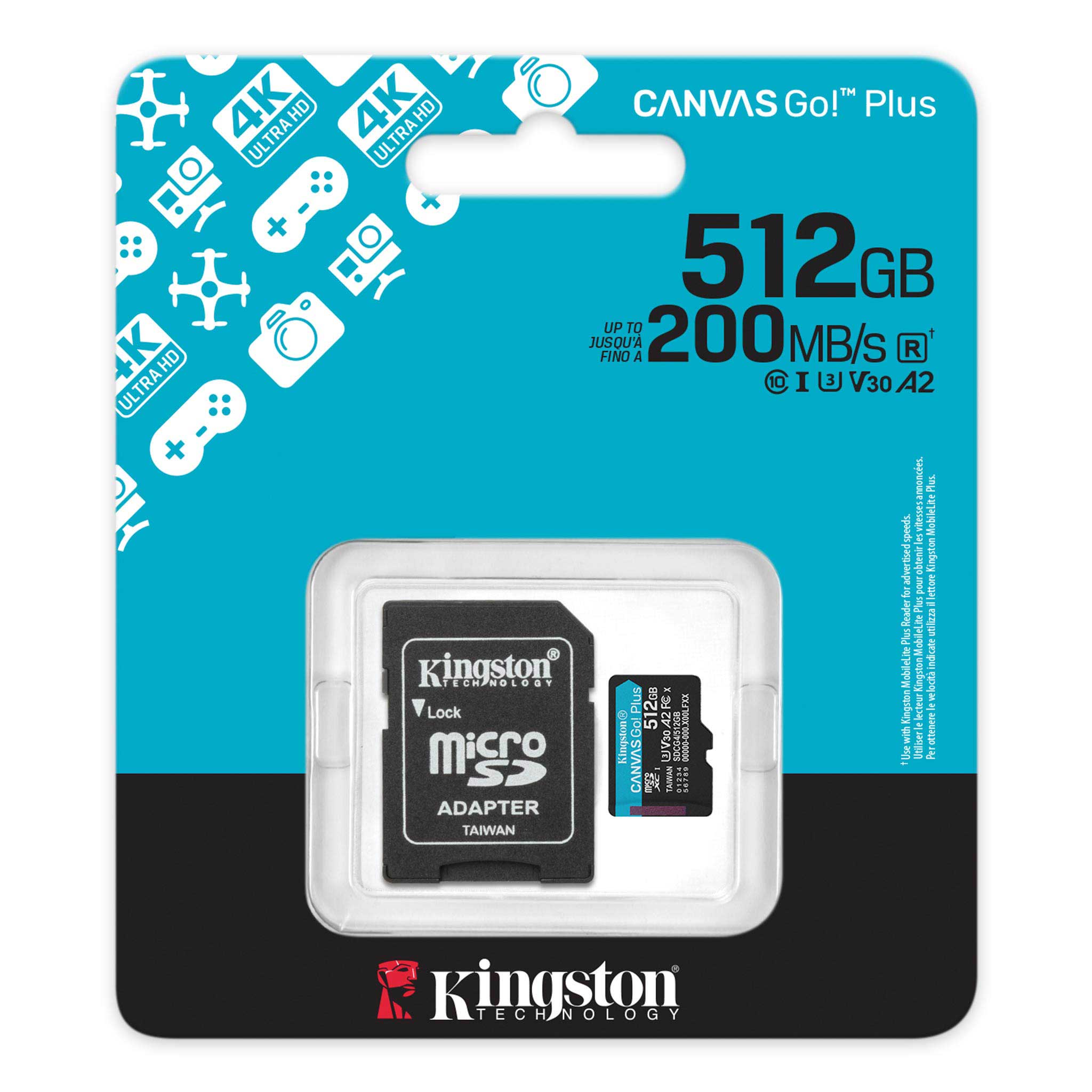 Kingston Canvas Go Plus 512GB microSD Card