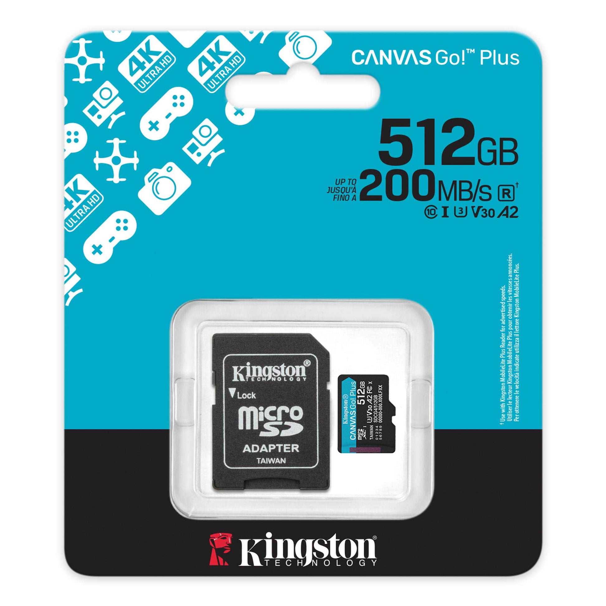Kingston Canvas Go Plus 512GB microSD Card – SpeedyDrone Canada