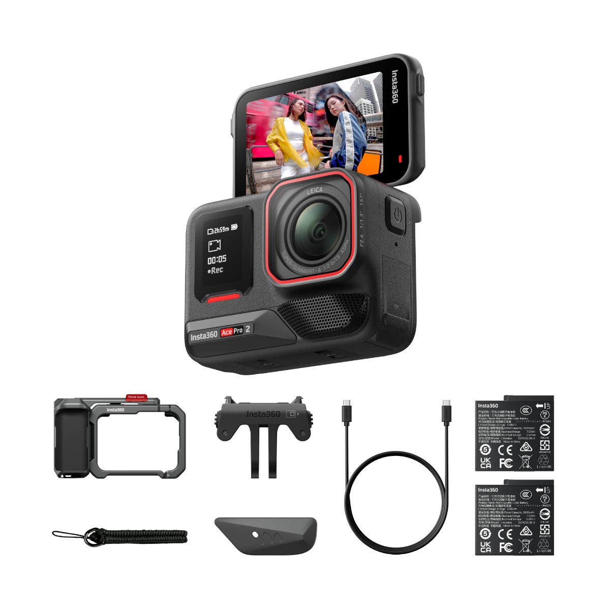 Insta360 Ace Pro 2 Xplorer Bundle - Dual Battery - Gray